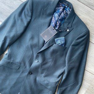 TED BAKER BLUE "YATES" MODERN FIT BLAZER JACKET
